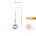 thumbnail image 2 of ANGARA Natural Solitaire 1.44 ct Aquamarine Dangle Earrings with Diamond in 14K Yellow Gold for Women (Size-6mm) | March Birthstone, Anniversary, Jewelry Gift for Women | Natural Aquamarine Earrings, 2 of 7