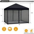 thumbnail image 3 of ABCCANOPY 10 ft x 10 ft Easy Pop up Outdoor Canopy Tent With Netting, Black, 3 of 6