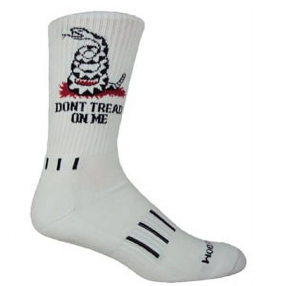 MOXY Socks All-American White Crew Don’t Tread on Me! USA Performance Crew Socks