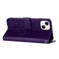 thumbnail image 4 of For Iphone 15 Plus Rhombic Texture Leather Phone Case With Lanyard(Purple),iPhone 15 Pro, 4 of 7