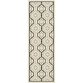 thumbnail image 3 of Safavieh Courtyard Bayon Geometric Indoor/Outdoor Runner Rug, Ivory/Black, 2'3" x 6'7", 3 of 9