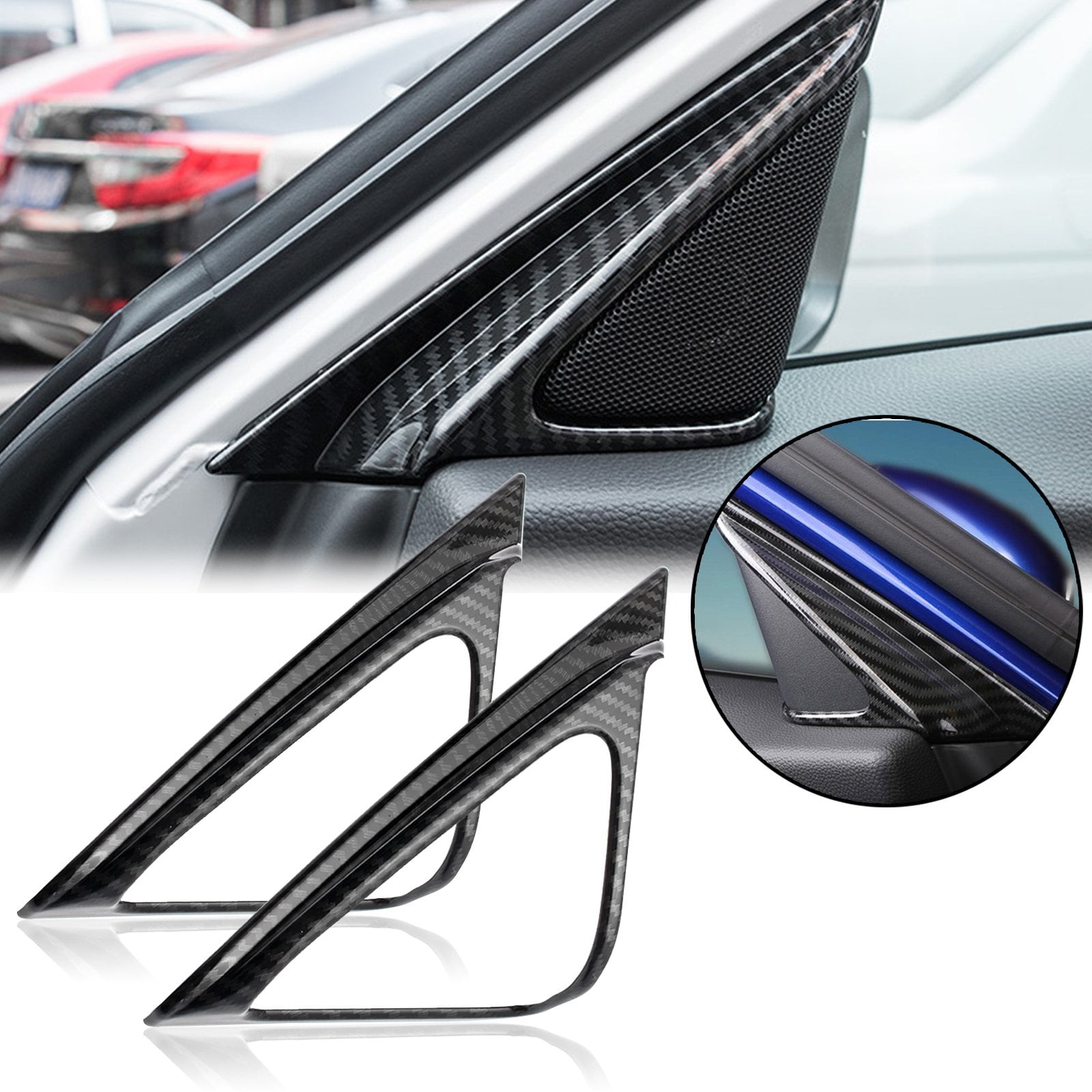 Red Upper Side Door Speaker Surrounding Ring Decoration For 2016-21 Ho - Foto 3