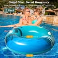 thumbnail image 4 of Water Float HeySplash, 107 cm, paquete de 2 anillos inflables, azul y verde, 4 of 9