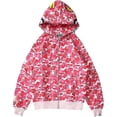 thumbnail image 2 of Shark Ape Bape Sudadera con capucha Estampado de camuflaje Suéter de poliéster Chaqueta con capucha holgada informal con cremallera para hombres Mujeres Raoliang, 2 of 4