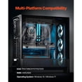 thumbnail image 2 of AIO CPU Liquid Cooler 1.8 Inch Display 120mm PWM Fans 2200RPM Pump for Intel 115X 1366 2011 1700 1200 AMD AM4 AM5 Black PC Water Cooling, 2 of 4