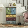 thumbnail image 5 of Dresser for Bedroom, Tall Boho with Drawers and Doors, 15.3D x 29.1W 43.7H Inch Wood Accent Bedroom, 5 of 6