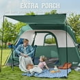 thumbnail image 4 of PORTAL 6 Person Camping Tent with Porch, Family Camping Tent with Tall Height, Water Resitant Large Tent for Camping, Backyard, Green, 4 of 7