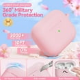 thumbnail image 4 of Suitable for AirPods Pro 3 phone case (2025 new model), soft silicone phone case with cleaner and keychain, providing comprehensive protection (pink), 4 of 7