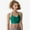 Green, variant on Women's Strappy Back Sports Bra with Adjustable Halter Neck and Supportive Fit- Small, Black