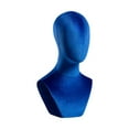 thumbnail image 3 of Bothyi Bust Mannequin Head Stable Velvet Block Head for Necklaces Shopping Mall Cap Blue, 3 of 8