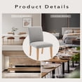thumbnail image 3 of Studyset Dining Chairs Set of 2,Modern Fabric Upholstered Ergonomic Chairs with Curved Backrest,Heavy-Duty Wood Legs for Dining Room Kitchen Home Office,Weight Capacity 265lbs,Easy-to-Clean Fabric, 3 of 6