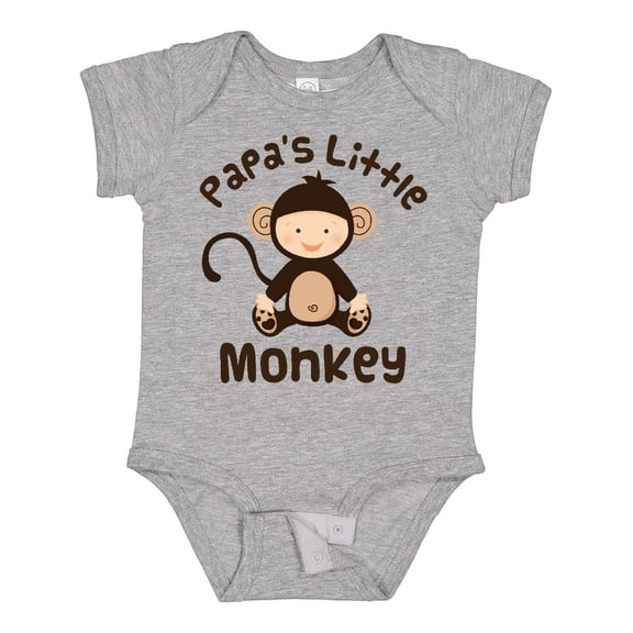 Inktastic Papas Little Monkey Boys Funny Boys or Girls Baby Bodysuit