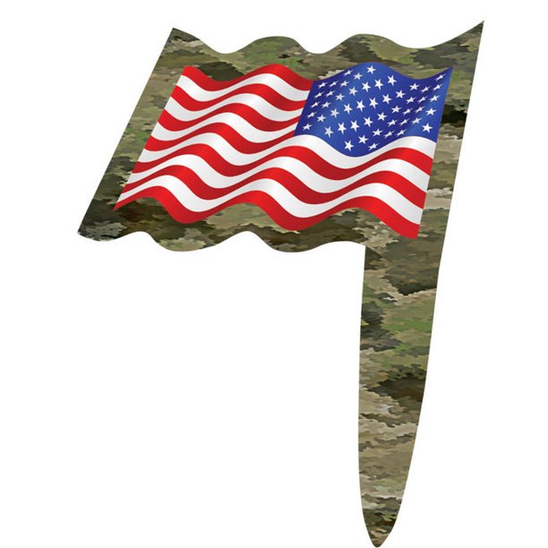 American Flag Patriotic Party Picks with Military Camo (24)
