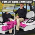 thumbnail image 5 of Whosucclay Easy to Install Seat Cover for Beach Outdoors, Breathable Elastic Golf Cart Seat Cover, Purple Golf Pattern, 5 of 7