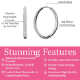 thumbnail image 3 of Cate & Chloe Bianca 18k White Gold Plated 20mm Hoop Earrings with Swarovski Crystals for Women, 3 of 11