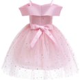 thumbnail image 2 of GHSDFBB Robe Fille pour Anniversaire Mariage Fête Occasion Spéciale Sequins Tulle Robe Princesse 3-10 Ans, 2 of 7