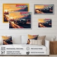 thumbnail image 4 of Designart "Blue And Yellow Vintage Car Charisma I" Retro Car Wall Art Print, 4 of 5