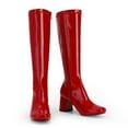 thumbnail image 3 of DREAM PAIRS Women's Gogo Boots, Square Toe Chunky Knee High Boots For Women, 3 of 7