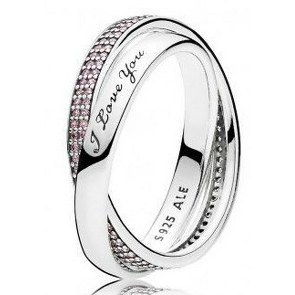PANDORA Authentic Sweet Promise Ring, Pink CZ 196546PCZ52 EU 6 US