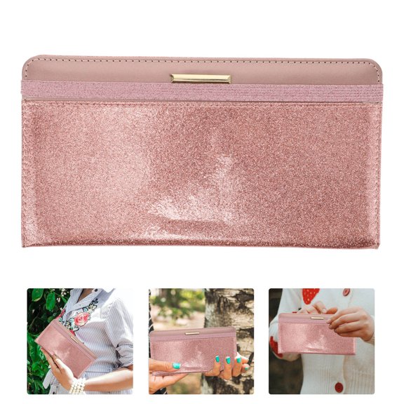 HEMOTON Small Wallet Women Ladies Card Purse Man Gold