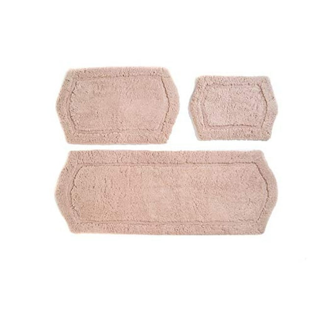 Chesapeake Paradise 3 Pc. Memory Foam Taupe Bath Rug Set 43265 (22"x60" & 21"x34" & 17"x24")