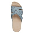 thumbnail image 4 of Domuza Womens Orthopedic Sandals Arch Support Flat Wedge Sandals Wide Slip on Non Slip Work Shoes Comfortable 2026 New Orthopedic Shoes Blue 5.5（EU-36）, 4 of 5