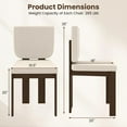 thumbnail image 3 of Costway Wooden Dining Chair Set of 2 with Rubber Wood Leg Padded Wide Seat & Back for Home, 3 of 10