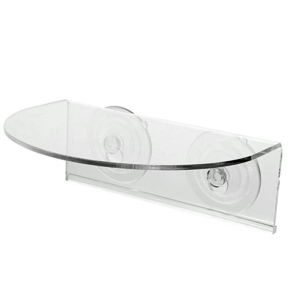 1Pc Acrylic Window Shelves Indoor Plant Shelves with Suction Cup (Transparent)