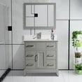 thumbnail image 3 of Vanity Art 36" Single Sink Bathroom Vanity Set with Engineered Marble Top and Free Mirror, 3 of 5