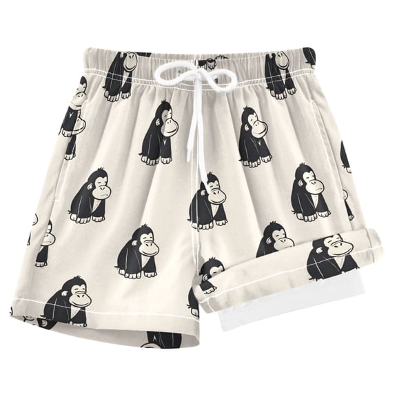 joogoo Cute Gorilla Boys Swim Trunks Beach Swimsuit Shorts Boxer 8Y