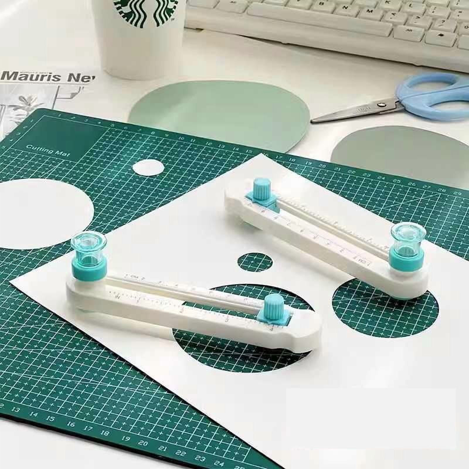 KW-TRIO Adjustable Circle Cutter Multifunctional Craft Cutting Tools Paper Fabric Scrapbooking Cards Cutters for Home Study Offices