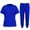 Royal Blue, variant on LYMAYTER S-2XL Women Round Neck Nurse Uniform Solid Color Multi-pocket Design Elasticity Comfort Top & Pants Medical Uniform