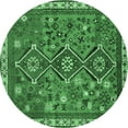 thumbnail image 1 of Ahgly Company Indoor Round Persian Emerald Green Traditional Area Rugs, 6' Round, 1 of 4