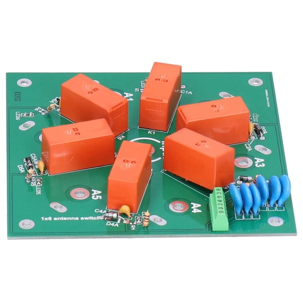 Módulo de interruptor de antena 6:1 módulo de interruptor de antena Tablero de doble cara de 6 mm de espesor 18MHz-60MHz para antena para exteriores ANGGREK Otros