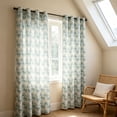 thumbnail image 6 of PYURTEP Boho Curtains, Semi-Blackout Sheer Curtains, Green Textured Drapes with Colorful Bohemian Print for Bedroom, Living Room, Boho Decor, 6 of 6