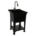 thumbnail image 1 of UTILITYSINKS Plastic 24" Freestanding Compact Workshop Utility Sink, Black, 1 of 11