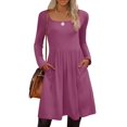 thumbnail image 3 of Zeagoo Women Dresses Spring Fall Sweater Dress Long Sleeve Casual Knit Dresses with Pockets, 3 of 6