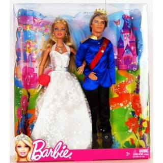 Barbie Fairytale Ken Groom Doll In Wedding Tuxedo with Pink Bowtie