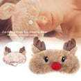 thumbnail image 3 of Cute Sleeping Masks, Soft Fluffy Plush Blindfold Funny Novelty Christmas Rudolph Sleep Masks Eye Cover Eyeshade for Kids Girls Boys Women Men Night Nap Travel Meditation, 3 of 7