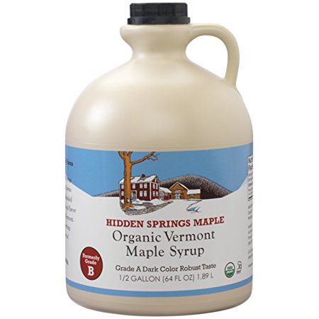 Hidden Springs Organic Vermont Maple Syrup, Dark Robust (Formerly Grade B), 64 Ounce