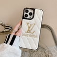 thumbnail image 1 of Funda De Teléfono Clásica De Rejilla De Letras De Lujo iPhone 11 12 13 14 Pro Max Protectora Inteligente, 1 of 3