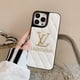 thumbnail image 1 of Funda De Teléfono Clásica De Rejilla De Letras De Lujo iPhone 11 12 13 14 Pro Max Protectora Inteligente, 1 of 3