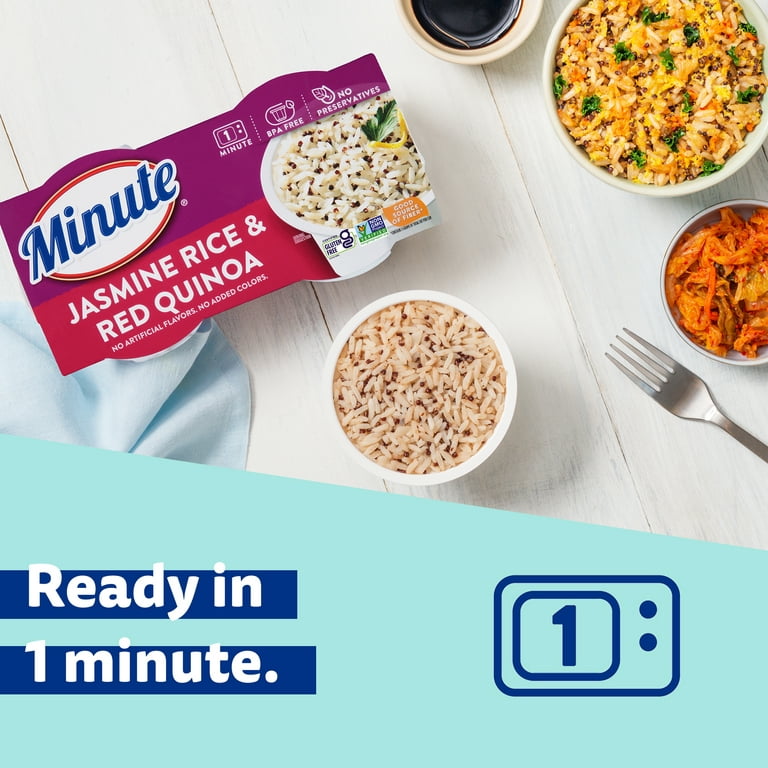 Microwavable Rice Bundle. Includes Two- 8.8 Oz Packages of Minute Rice and  a BELLATAVO Ref Magnet! Each Package Contains Two Cups of Microwavable  White Rice. Total of 4 Cups of Instant Cooked Rice!