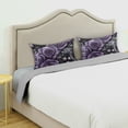 thumbnail image 3 of Yayeee Pillowcase Standard Size Set of 2 Satin Wrinkle Resistant Pillow Case, Purple Roses, 3 of 8