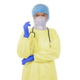 thumbnail image 2 of RightCare Disposable Medical Isolation Gown, Elastic Cuffs, Resistant Protection, Medium/Large, Yellow, Case of 100, 2 of 6