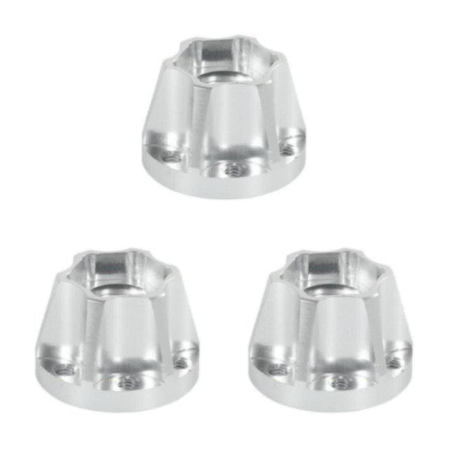 maskred 4PCS Moyeux de Roue pour RC 1 10 Crawler 9 2 Jantes de Roue Haute Performance Mise à Niveau Argent 15mm 3Set