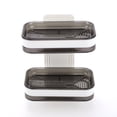 thumbnail image 3 of Unique Bargains 1 Pc Wall Mounted Soap Dish Double Layer Gray Soap Dish for Bathroom Kitchen 4.96"x3.39"x6.22" Gray, 3 of 6