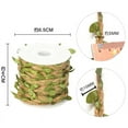 thumbnail image 2 of Zhuge burlap leaf ribbon, 66 feet in total, 5mm natural jute thread ribbon with artificial leaves, used for crafts, weddings, jungle wildlife park parties, home decor (2 pieces, pink), 2 of 4