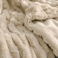 thumbnail image 3 of Regal Living Soft Plush Faux Fur Fuzzy Throw, Cream Taupe, 60" x 80", 3 of 8