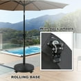 thumbnail image 7 of COBANA Patio Umbrella Base with Wheels, Heavy-duty Round Resin Umbrella Stand Weights, 52lbs, Black, 7 of 7